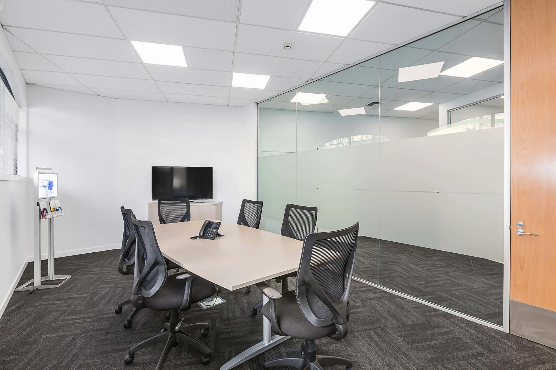 Meeting room within the Southern Audiology commercial refit