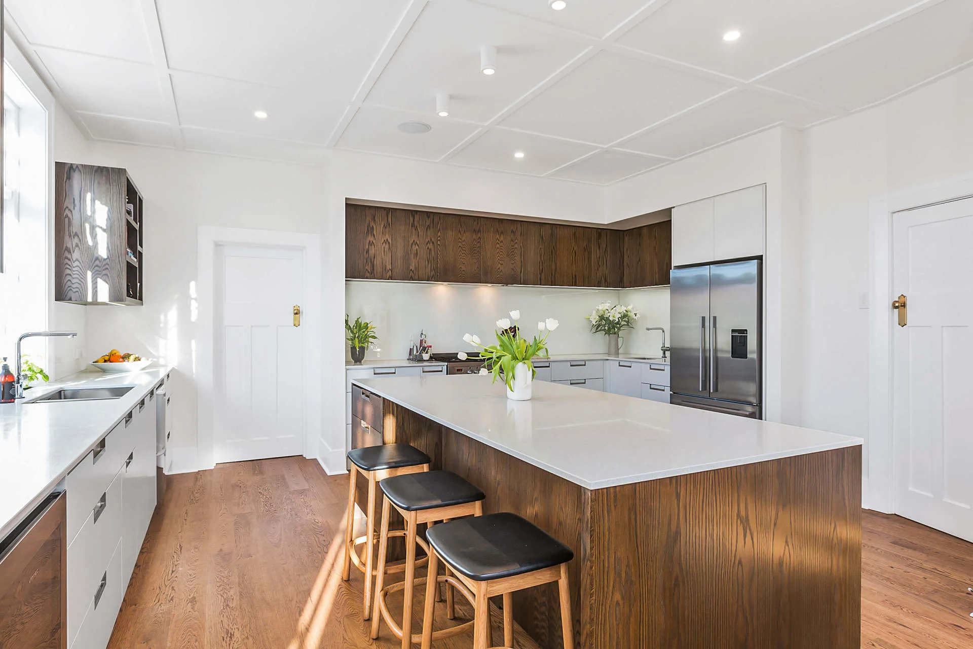 Kitchen renovation with island seating