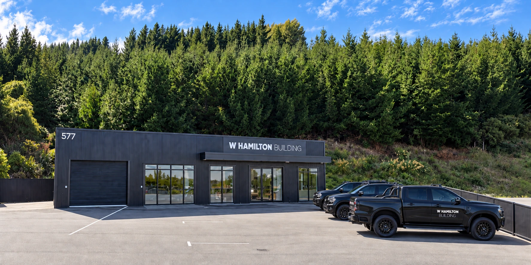 Edited visual of W Hamilton Building’s showroom and meeting premises at 577 Kaikorai Valley Road